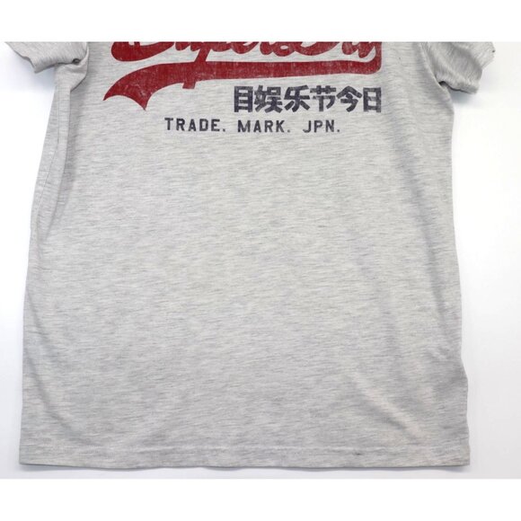 Superdry Mens Vintage Graphic Tee Gray Red Logo Crew Neck  Sz M Promo - Picture 5 of 8